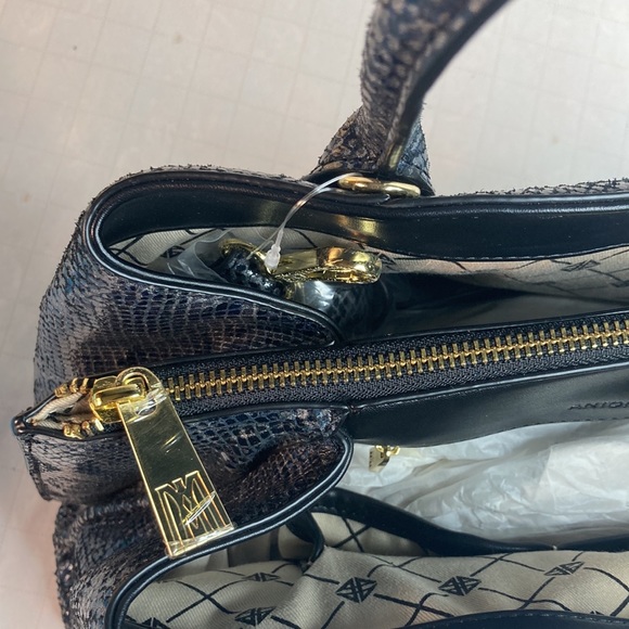 Antonio Melani Snake Python Print Leather Bag - Picture 9 of 14